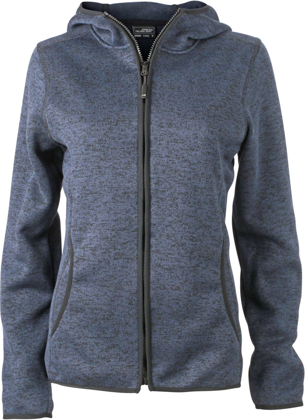 James & Nicholson | JN 588 Ladies' Knitted Hooded Fleece Jacket