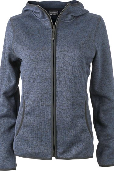 James & Nicholson | JN 588 Ladies' Knitted Hooded Fleece Jacket