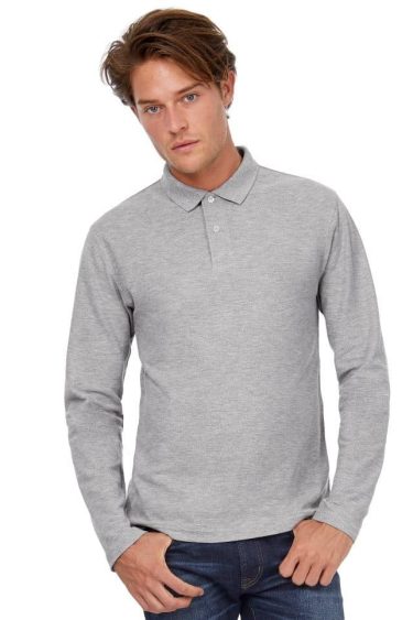 B&C | ID.001 LSL Men's Piqué Polo longsleeve