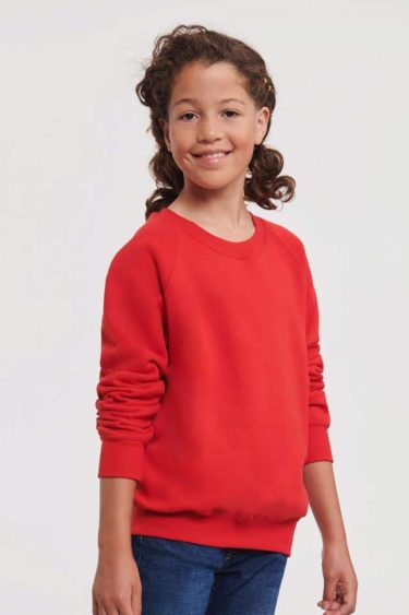 Vaikiškas Bliuzonas be gobtuvo Russell | 762B Kids' Raglan Sweatshirt