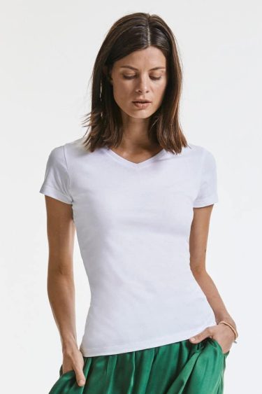 Russell | 103F Ladies' Organic V-Neck T-Shirt