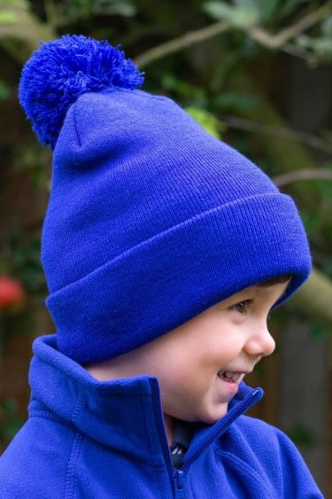 Vaikiška žieminė kepurė su bumbulu  | RC028J Kids' Beanie su Pompon
