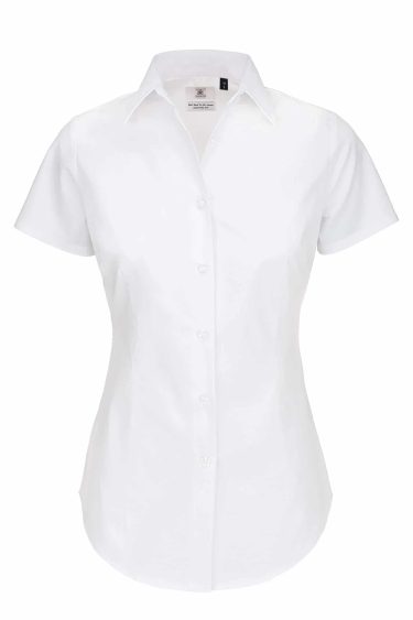 B&C | Black Tie SSL /women Popline Stretch Blouse shortsleeve
