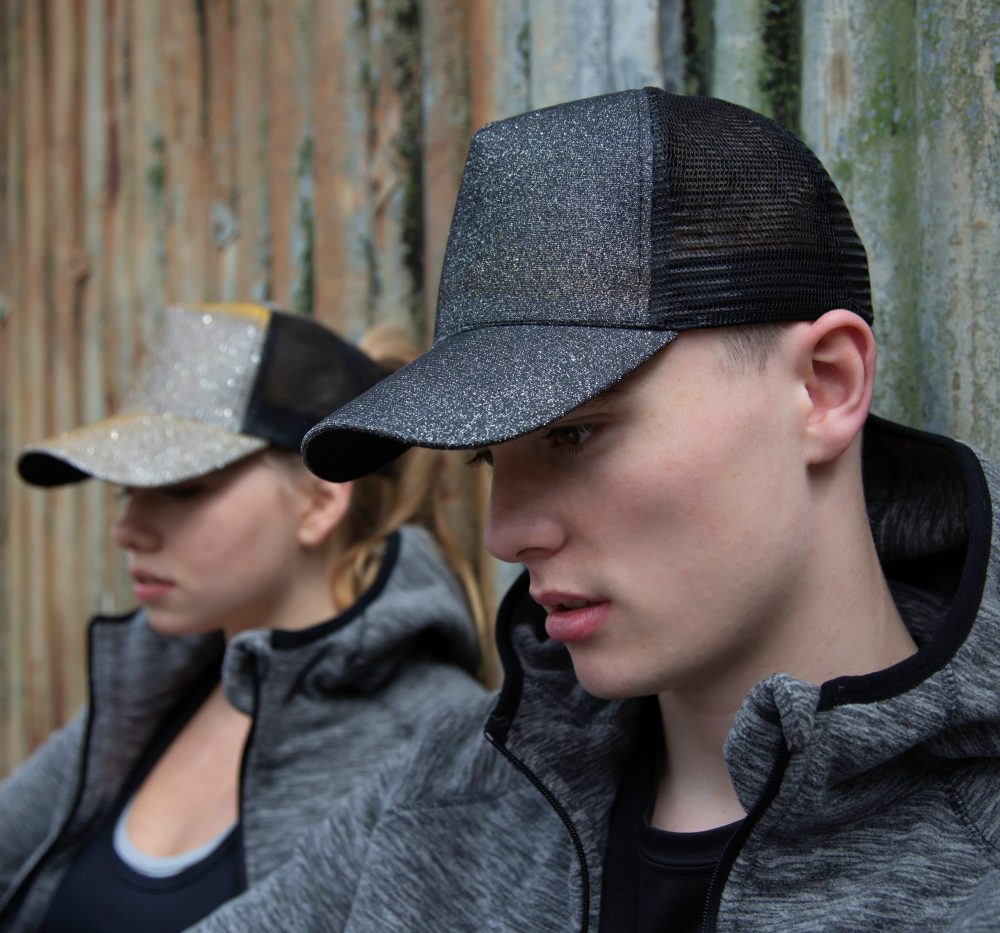 Result Headwear | RC090X 5 Panel Mesh Sparkle Cap "New York"