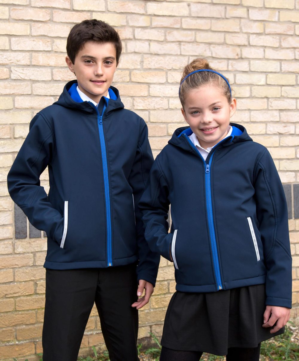 Result | R224JY Kids' 3-Layer Hooded Softshell Jacket
