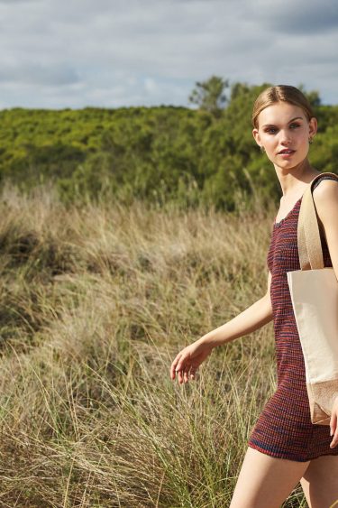Westford Mill | W450 Jute Canvas Shopper