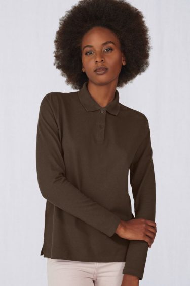 B&C | My Polo 210 LSL /women Heavy Ladies' Piqué Polo longsleeve