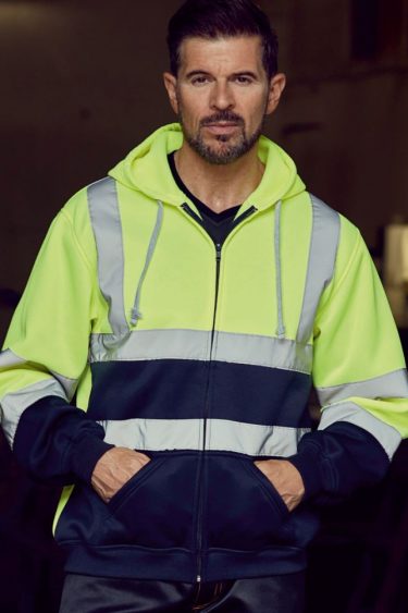 Yoko | HVK07 Hi-Vis Hooded Sweat Jacket