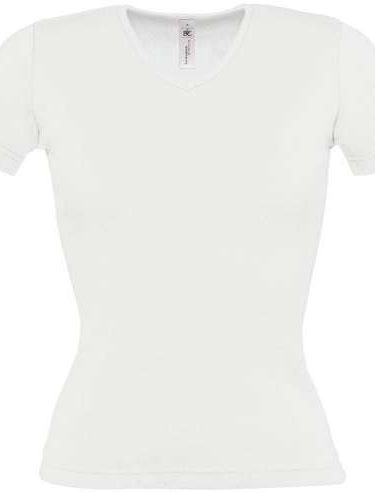 B&C | Watch /women Ladies' Rib V-Neck T-Shirt