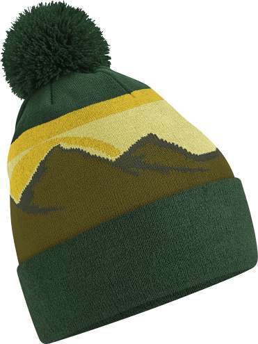 Beechfield | B395R Beanie with pompom "Mountain Peaks"