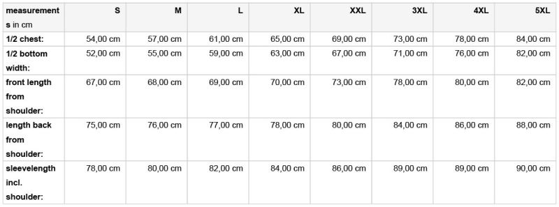 Grössentabelle 02.0135