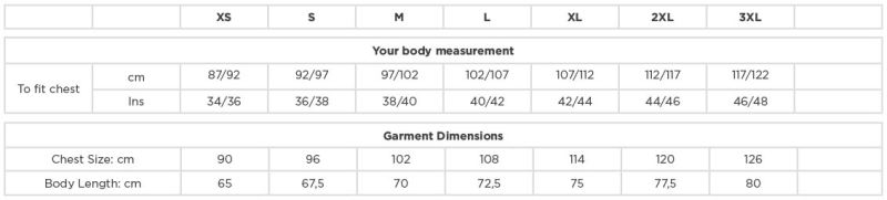 Grössentabelle 10.108M