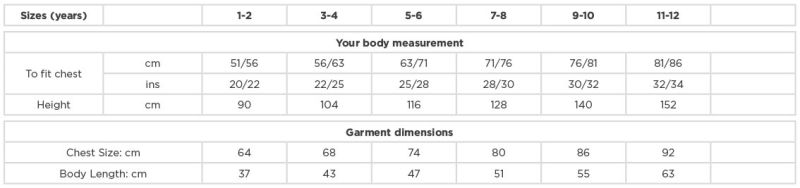 Grössentabelle 10.180B