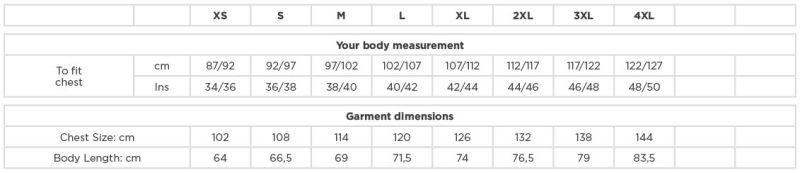Grössentabelle 10.262M