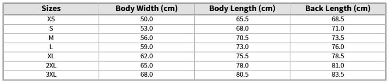 Grössentabelle 10.420M