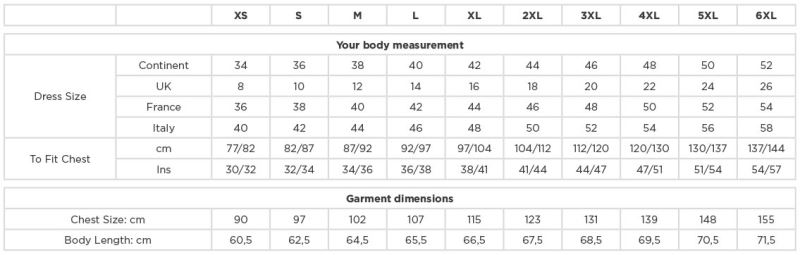 Grössentabelle 11.932F