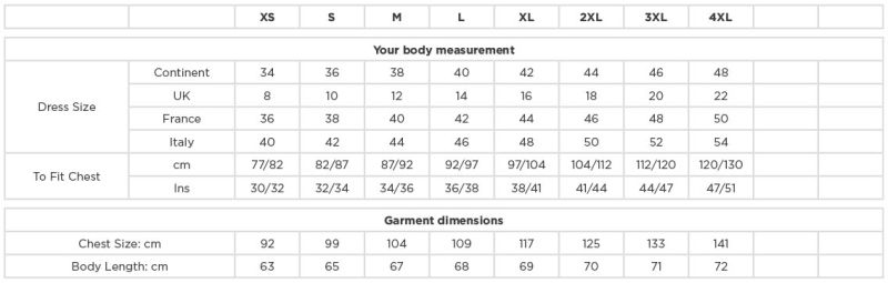 Grössentabelle 11.935F