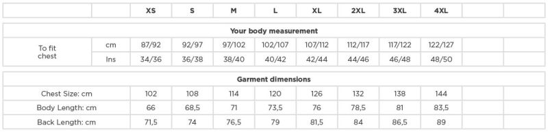 Grössentabelle 12.013M