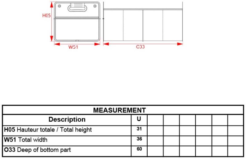 Grössentabelle 19.0507