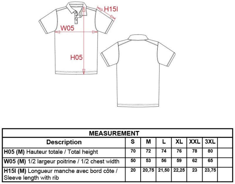Grössentabelle 20.K262