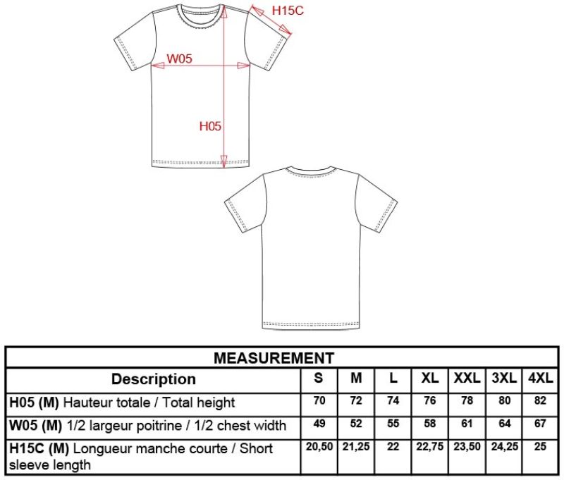 Grössentabelle 20.K356