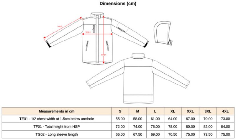 Grössentabelle 20.K650