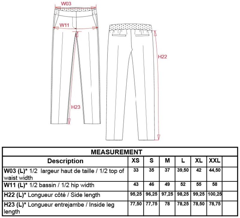 Grössentabelle 20.K731