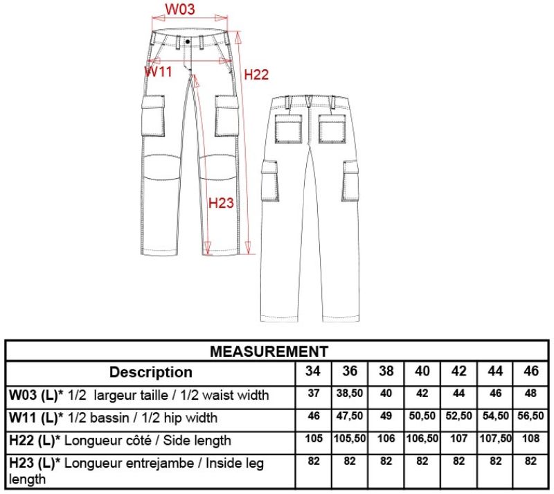 Grössentabelle 20.K746