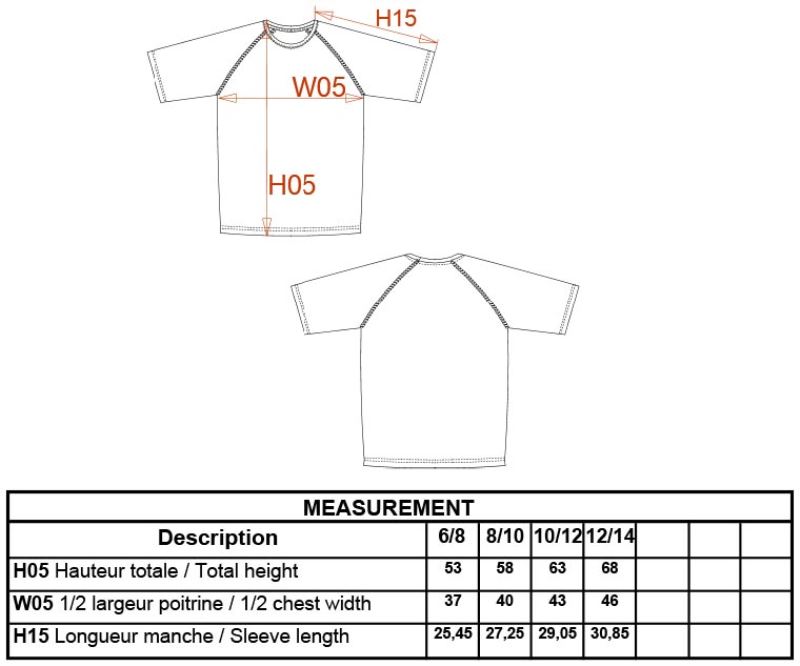 Grössentabelle 20.P445