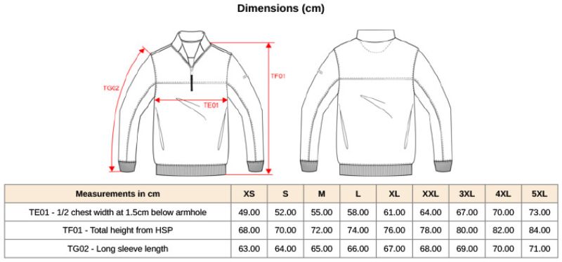 Grössentabelle 20.W404