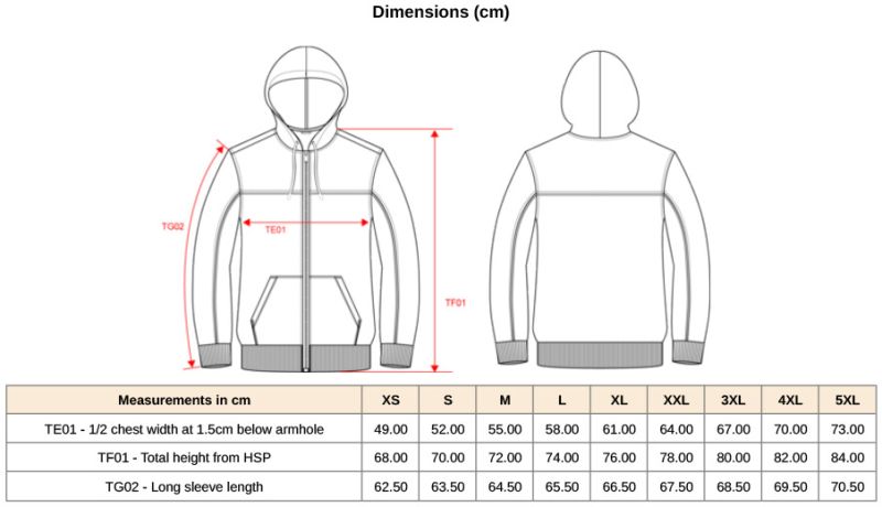 Grössentabelle 20.W410