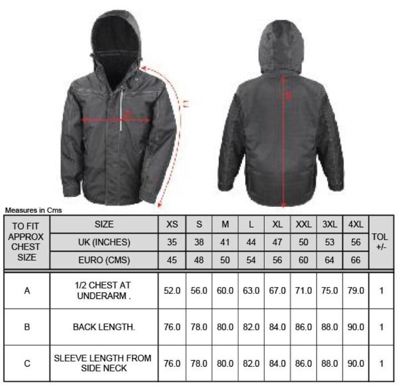 Grössentabelle 30.326X