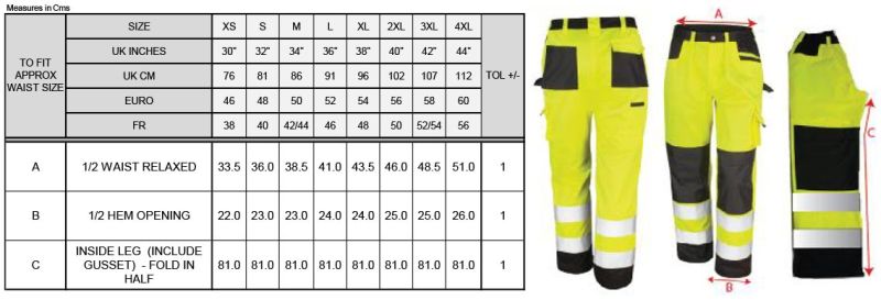 Grössentabelle 30.327X