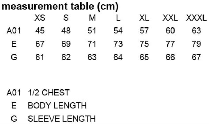 Grössentabelle 40.1465