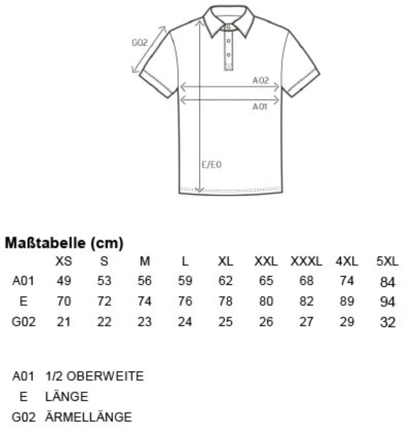 Grössentabelle 40.4400