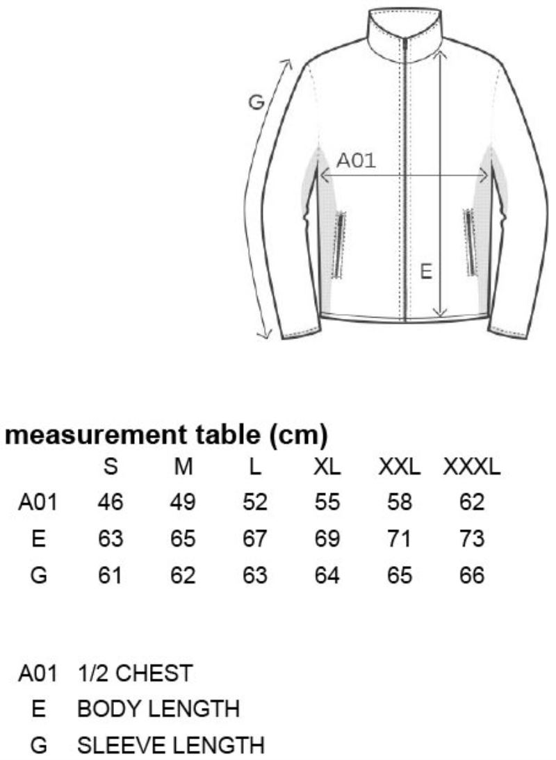 Grössentabelle 40.7705