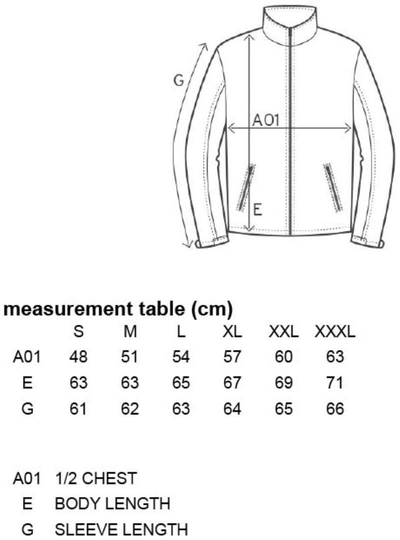 Grössentabelle 40.7821