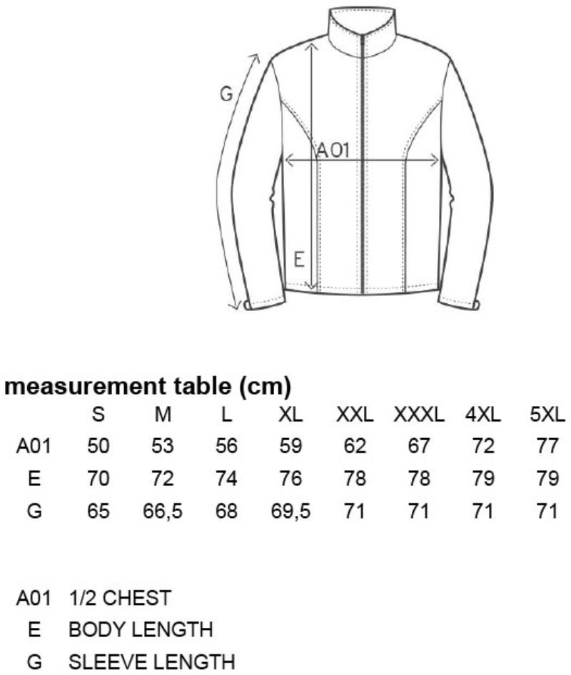 Grössentabelle 40.7971