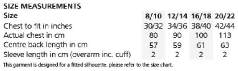 Grössentabelle 43.0770