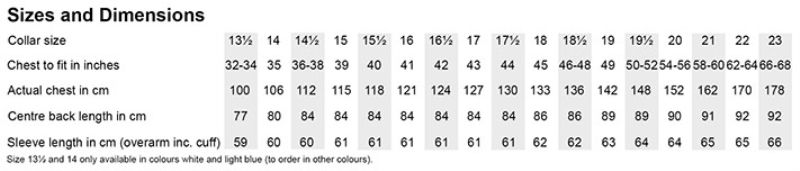 Grössentabelle 43.351X