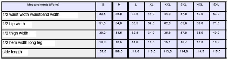 Grössentabelle 56.0014