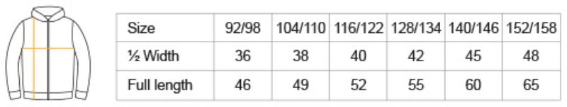 Grössentabelle 77.1331