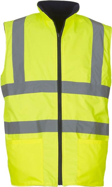 Yoko | HV008F Hi-Vis Reversible Fleece Bodywarmer